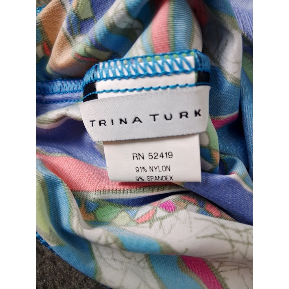 NEW Trina Turk Swim Spa Tunic Cover Up S Blue Kimono‎ Sleeve Resort MSRP $144 - Picture 5 of 11